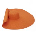 70cm Women Model Fashion Shows Large Wide Brim Straw Hat Super Big Sun Visor Beach Broad Floppy Hat - Image 6