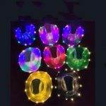 CEN-046 Fashion Shiny Jazz Hat Western Light up Cowboy Hats Sequins Adult With Led for Party - Image 3