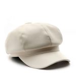 Autumn Winter Leather Women Hat Designer Ladies British Style Retro Casual Solid Color Fashion PU Women's Berets - Image 3