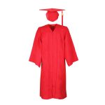 Shiny Fabric University Graduation Cap Gown Tassel College Grad Unisex Uniform Adults With 2024 Year Drop - Image 18