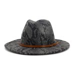 High Quality Bulk Sale Custom Wide Brim Leopard Felt Fedora Hat Cheetah Print - Image 35