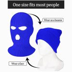 Full Face Cover Ski Mask Hat 3 Holes Balaclava Windproof Knit Beanies Bonnet Winter Warm Unisex Caps - Image 5