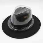 Enan-P001 PVC Plastic Hard Flat Top Transparent Fedora Hat Protector, Holders for Fedora Hats Holder - Image 7