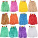Colorful Party Decorations Sand Dance Skirt Disguise  Hawaiian Grass Raffia Hula 40cm Skirt - Image 2