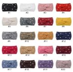 Fashion Pearls Knitted Headband Women Cross Knotted Bands Autumn Winter Ear Warmer Protectors Wide Turban Hair Accessories - Image 3