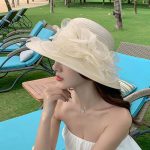 Fancy in Formal Fashion Stain Women Ladies Female Church Good Quality Sinamay Wedding Hats - Image 5
