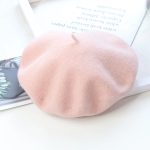 Berets-EA138 2022 Vintage Felt 100% Custom Wool  Embroidery Red Berets Girl Beret Caps for Women - Image 24
