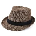 Enanth59 Cotton Short Brim Trilby Fedora Hat Men Women Classic Wool Felt Hat - Image 2