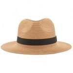 Panama-T16 Hot Sale  Paper Straw Summer Panama Hats for Men Women, Fashion Unisex Wide Brim Panama Fedora Hat With Black Ribb - Image 2