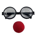 LU-0302 Cheap Nerd Cosplay Makeup Funny Party Glasses Clown Nose for Halloween Supplies - Image 2
