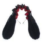 Cute Girls Lolita Ribbon Rabbit Cosplay Bunny Ears Headband - Image 5