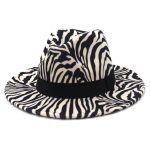 High Quality Bulk Sale Custom Wide Brim Leopard Felt Fedora Hat Cheetah Print - Image 23
