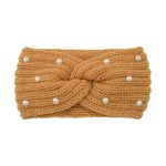 Fashion Pearls Knitted Headband Women Cross Knotted Bands Autumn Winter Ear Warmer Protectors Wide Turban Hair Accessories - Image 17