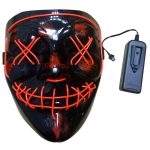 G-60 El Wire Rave LED Mask Light up Guy Fawkes Anonymous V for Vendetta Mask - Image 4