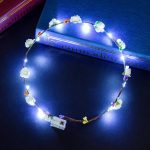 Party Crown Flower Led Light up Hair Hairband Garlands Women Halloween Christmas Glowing Wreath Headband - Image 9