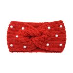 Fashion Pearls Knitted Headband Women Cross Knotted Bands Autumn Winter Ear Warmer Protectors Wide Turban Hair Accessories - Image 10