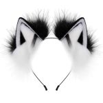 New Style Plush Lovely Faux Fur Wolf Fox Cat Ears Headband Anime - Image 2