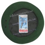Custom Logo UN Blue Wool 100% Soft Fabric Beret Caps