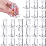 Cowboy Plastic Wine Glass Wedding Party Transparent Boot Shape 1oz Shot Glass  Bachelor Decoration Party Supplies