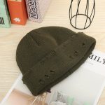 Trendy Circular Pin Hip Hop Autumn/Winter Couple Personalized Fashionable Piercing Men's and Women's Knitted Hat - Image 11