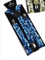 Wholesale 2.5Cm Sequin Men 3 Clips Mens Suspenders for Party Celebration - Image 8