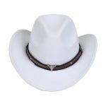 Children's Felt Upturned Bristle Jazz Bull Head Accessory Solid Color Top Wide Brim Western Cowboy Hat - Image 15