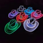 GLG578 Carnival Festival Party Costume Hats Light up Cowboy Hat Led Neon Cowboy Hat for Wedding - Image 3