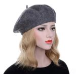OEM Factory Wholesale Custom in Stock Solid Color  Fake Wool French Beret Hat Cap for Women - Image 6