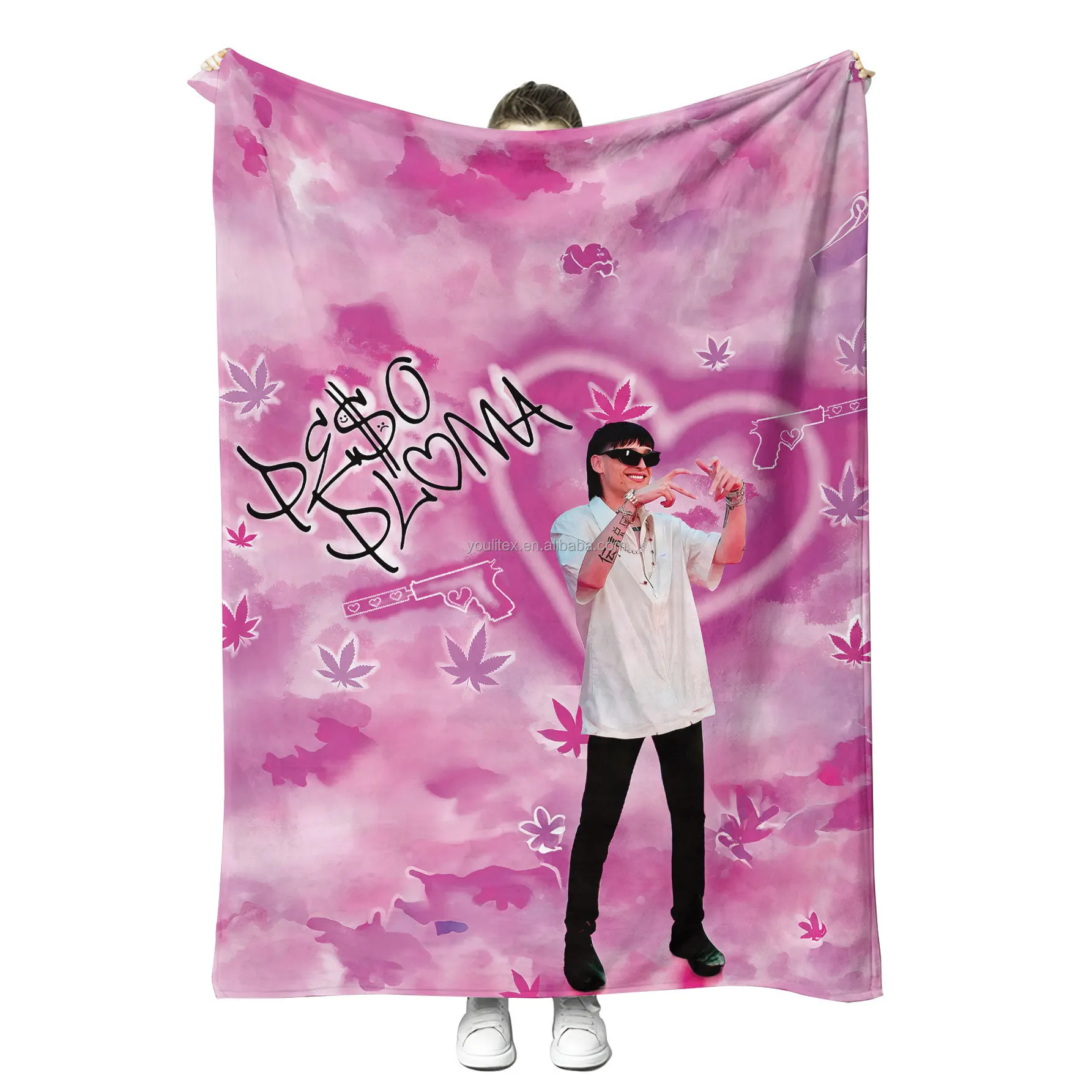 Custom Flannel Blanket Soft And Comfortable Coral custom fleece blanket chingon blankets Air Conditioning