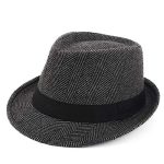 Enanth59 Cotton Short Brim Trilby Fedora Hat Men Women Classic Wool Felt Hat - Image 14