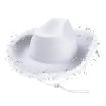 Western Style for Women Girl Rolled Fedora Hat Feather Edge Pink Cowboy Cowgirl Hats - Image 13