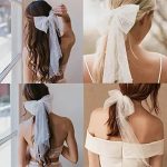 White Bride Back Head Veil Pearl Mesh Children Short Party Decorative Hair Accessory Simple  Wedding Registration - Image 5