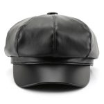 Autumn Winter Leather Women Hat Designer Ladies British Style Retro Casual Solid Color Fashion PU Women's Berets - Image 5