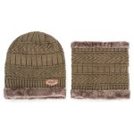 2024 Unisex Fashion Fleece Lining Winter Warm Men Knitting Beanie Hat and Scarf Set Wholesale - Image 11