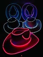 Colorful LED Light up Hat Adult Cowboy Cowgirl Hat for Halloween Christmas Party EDC Cosplay Costume Hats - Image 11