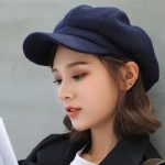 Autumn Solid Color Octagonal Newsboy Men and Women Casual Wool Winter Beret Ladies Painter Hat - Image 4