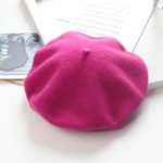 Berets-ea001 Wholesale Multicolor Fashion Design Female Faux Fur Beret Flat Cap, High Quality Adult Custom Beret Hats for Women - Image 37
