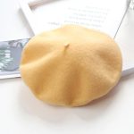 Berets-EA138 2022 Vintage Felt 100% Custom Wool  Embroidery Red Berets Girl Beret Caps for Women - Image 16