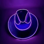 Wholesale Colorful Holographic Neno Led Light up Cowboy Hat Adult Halloween Christmas Party bar Cosplay Costume Cowgirl Hat - Image 8