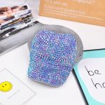 Girls Rhinestone Hats Luxury Baseball Bling Diamond Cap Swag Girl Snap Back Spring Summer Sun Sports Caps - Image 11