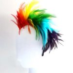 THU-104 Party Rainbow Feathers Headband Pride Colorful Feather Hair Bands - Image 5