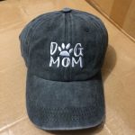 011364 Women's Embroidered Adjustable Denim Baseball Cap Tail Hat Dog Mom - Image 14