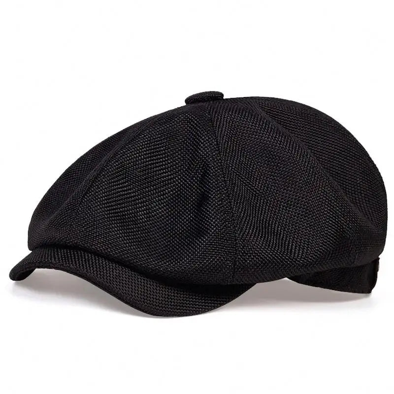 Hfe52b8a1fd074a08a5f304de43033be6W New Men Newsboy Spring Summer Thin Retro Beret Hat Wild Casual Hats Unisex Octagonal Cap Fashion Hip Hop Caps Gorras - Image 1
