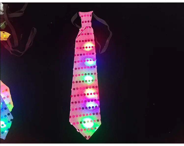 Stylish LED Tie and Bowtie for Nightclub Bar Disco Atmosphere-Creative Luminous Novelty for Parties