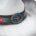 Ombre Red Black Straw Cowboy Hat Floral Embroidery Leather Band Longhorn Concho Western Cowgirl Daily Party Outdoor Fishing - Image 4