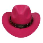 2025 Free Sample Shinehats Luxury Chapeau Femme Western Wide Brim Hat Fedora Wholesale Cowboy Felt Custom Logo Cowboy Hats - Image 26