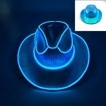 Neon Sparkly LED Light-Up Cowboy Hat Unisex Glowing Sequin Jazz Hat for Wedding Parties Concerts Nightclubs Props - Image 9