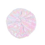 Women Sequins Hat Metallic Shining Costume Jazz Glitter Dance French Beret Round Cap Ladies Fashion Accessories Beanie - Image 18